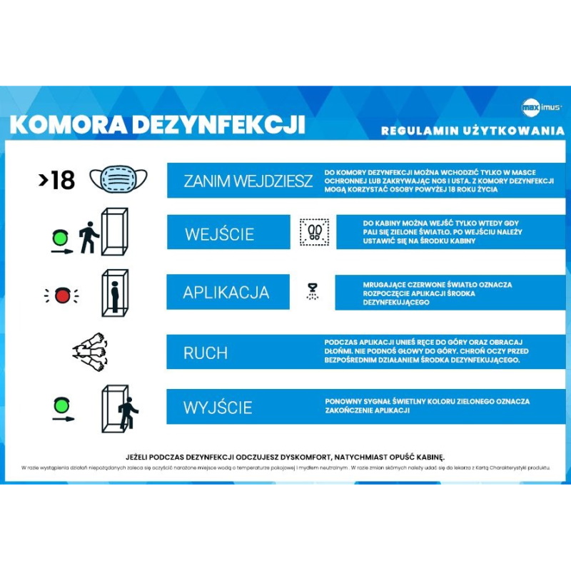 Komory do dezynfekcji osób, bramki, namioty, śluzy dezynfekcyjne MAXimus MX-HOSPITAL THERMO