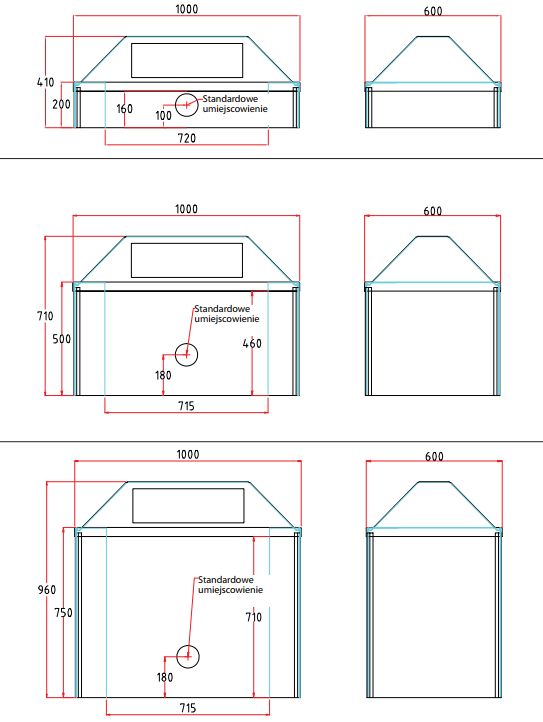 Komory pochłaniające Alsident SYSTEM 25 TYP 1 - PETG wydajność 850