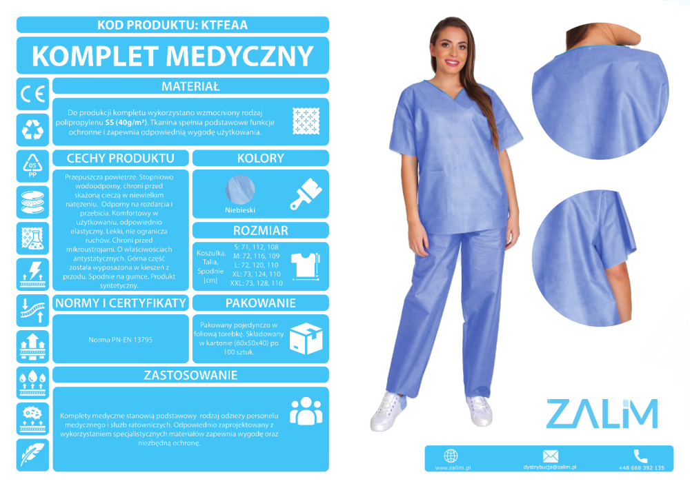 Komplety chirurgiczne jednorazowe B/D SMS 40