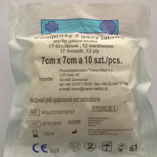 Kompresy z gazy Trans-Med Medical Kompresy gazowe jałowe