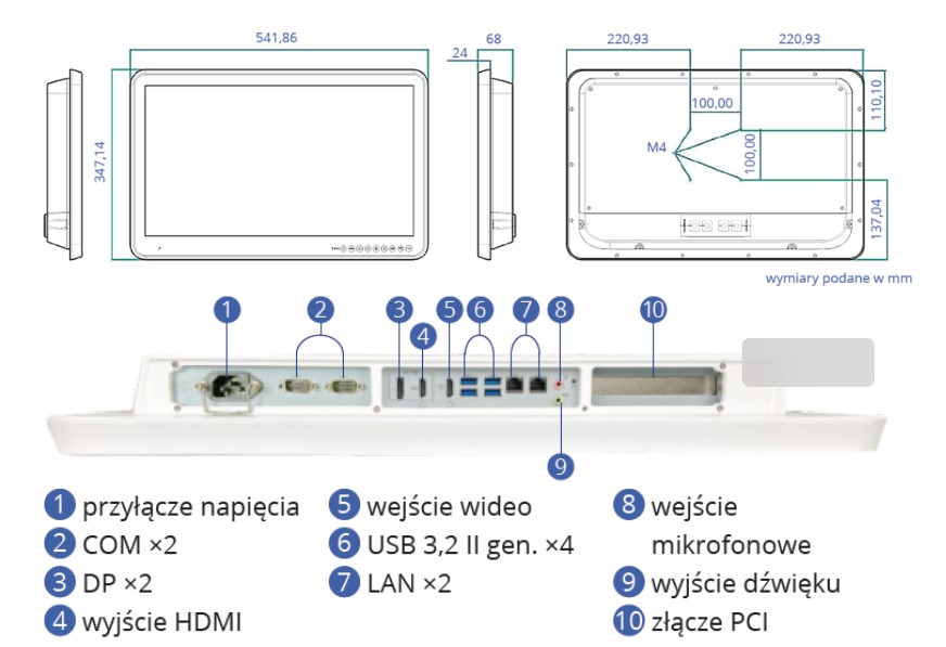 Komputery medyczne All In One Wincomm WMP-22T