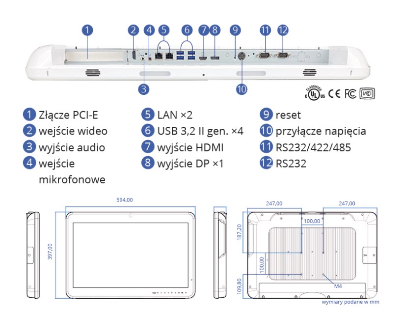 Komputery medyczne All In One Wincomm WMP-24P