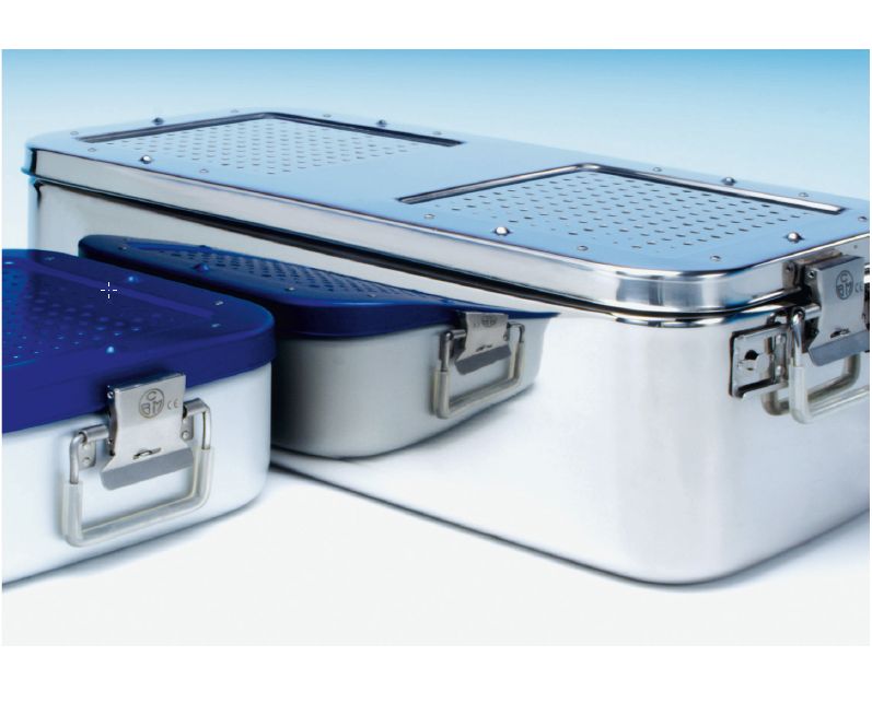 Kontenery do transportu i dezynfekcji instrumentów CBM Pojemniki sterylizacyjne z filtrem w pokrywie