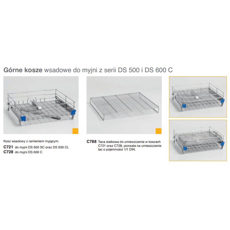 Kosze wsadowe i wózki do myjni medycznych Steelco DS 500, DS 600 C