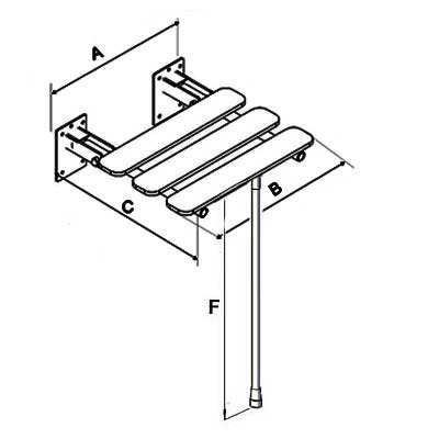 Krzesła i taborety prysznicowo - sanitarne Corrado KPU-2 NOGA