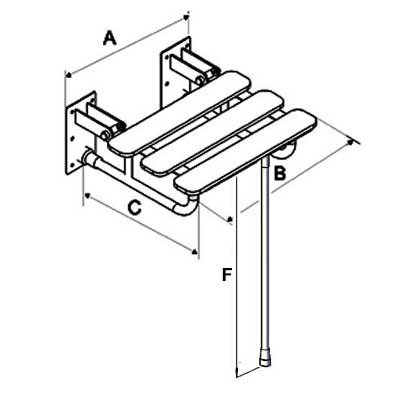 Krzesła i taborety prysznicowo - sanitarne Corrado KPU NOGA
