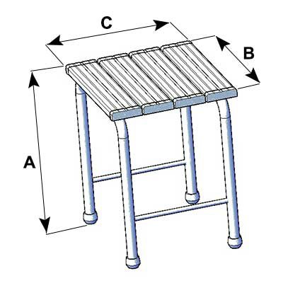 Krzesła i taborety prysznicowo - sanitarne Corrado TP