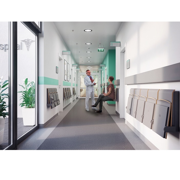 Krzesła mocowane do ściany do poczekalni medycznych MEBLANT Twist-1