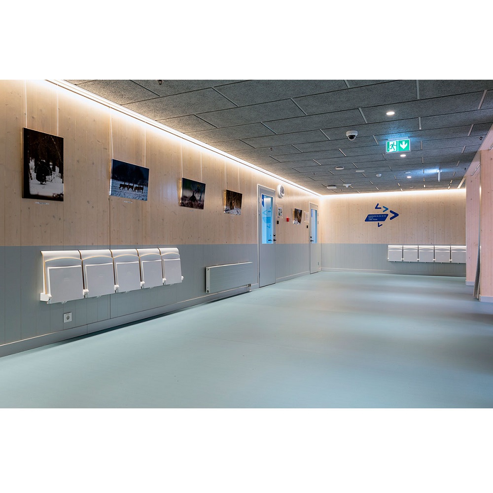 Krzesła mocowane do ściany do poczekalni medycznych MEBLANT Twist-1