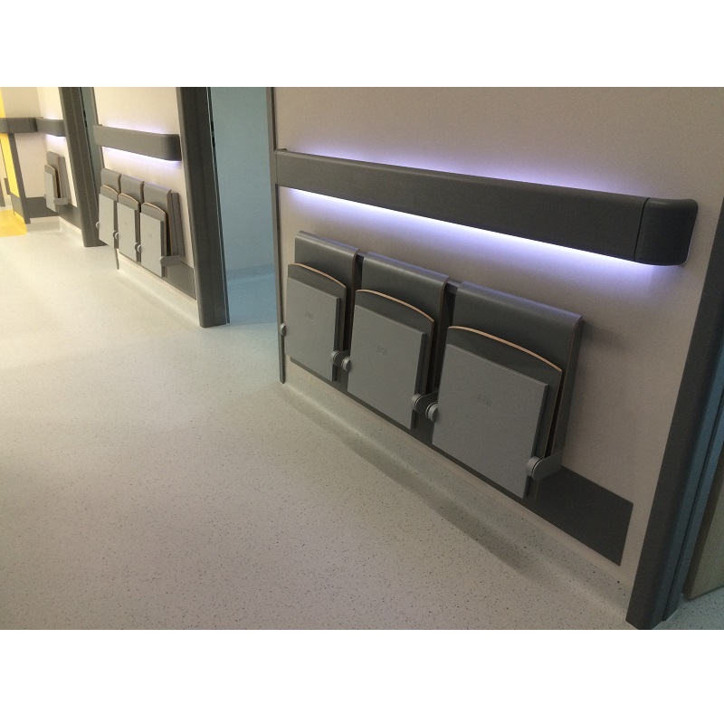 Krzesła mocowane do ściany do poczekalni medycznych MEBLANT Twist-1