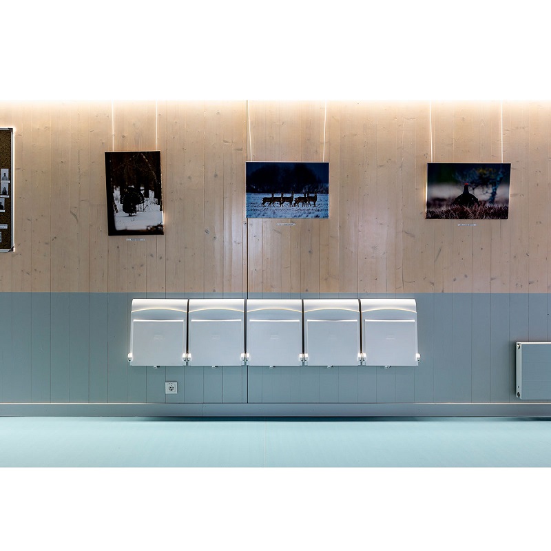 Krzesła mocowane do ściany do poczekalni medycznych MEBLANT Twist-1