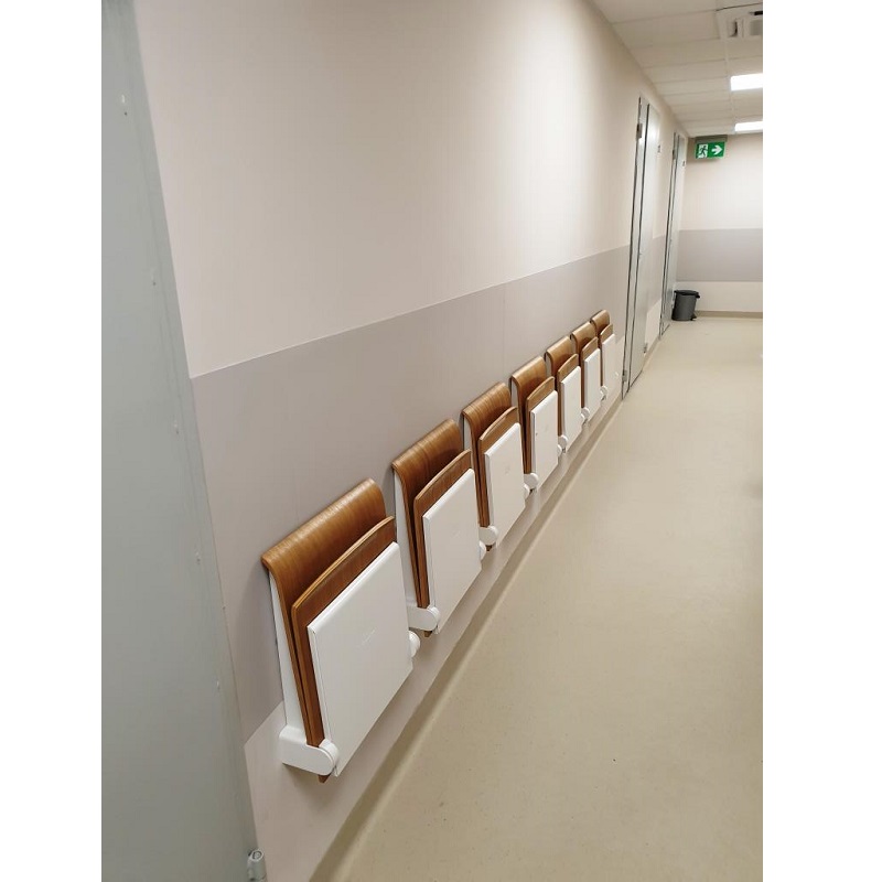 Krzesła mocowane do ściany do poczekalni medycznych MEBLANT Twist-1