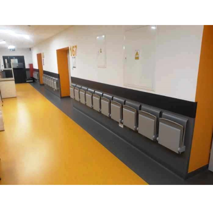 Krzesła mocowane do ściany do poczekalni medycznych MEBLANT Twist-1