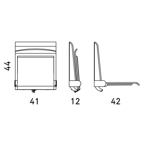 Krzesła mocowane do ściany do poczekalni medycznych MEBLANT Twist-1