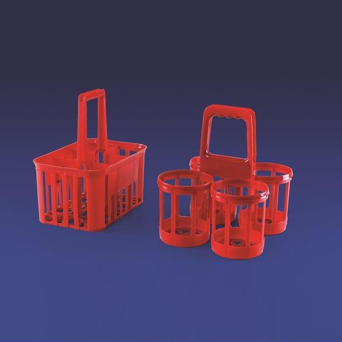 Kuwety, nosidła laboratoryjne Kartell Nosidło HDPE na 6 butelek