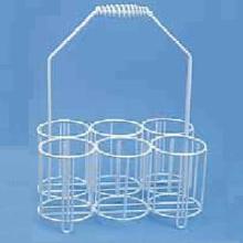 Kuwety, nosidła laboratoryjne WDF Nosidła do butli okrągłych drut pokryty PE