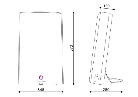 Lampy do fototerapii światłem białym ULTRAVIOL FotoVita FV-10L (duża) - medyczna  lampa antydepresyjna