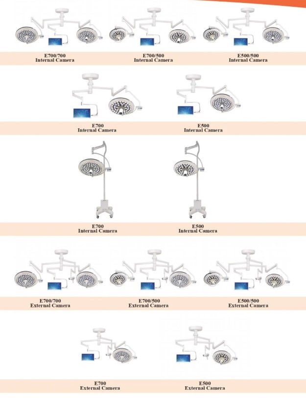 Lampy operacyjne podwójne MICARE E500/E700