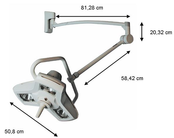 Lampy operacyjne pojedyncze Luxo AIM-100 wersja na ścianę