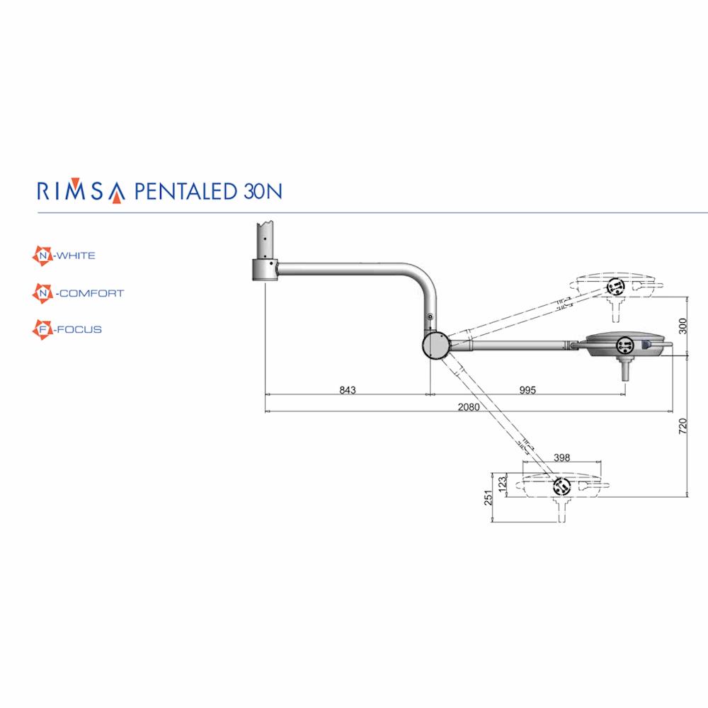 Lampy operacyjne pojedyncze RIMSA PENTALED 30N / 30E / 30E light