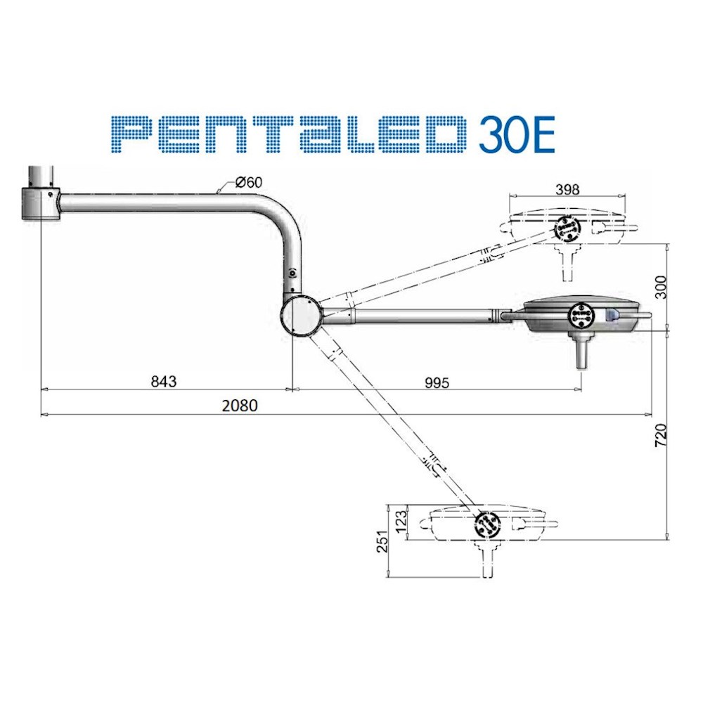 Lampy operacyjne pojedyncze RIMSA PENTALED 30N / 30E / 30E light