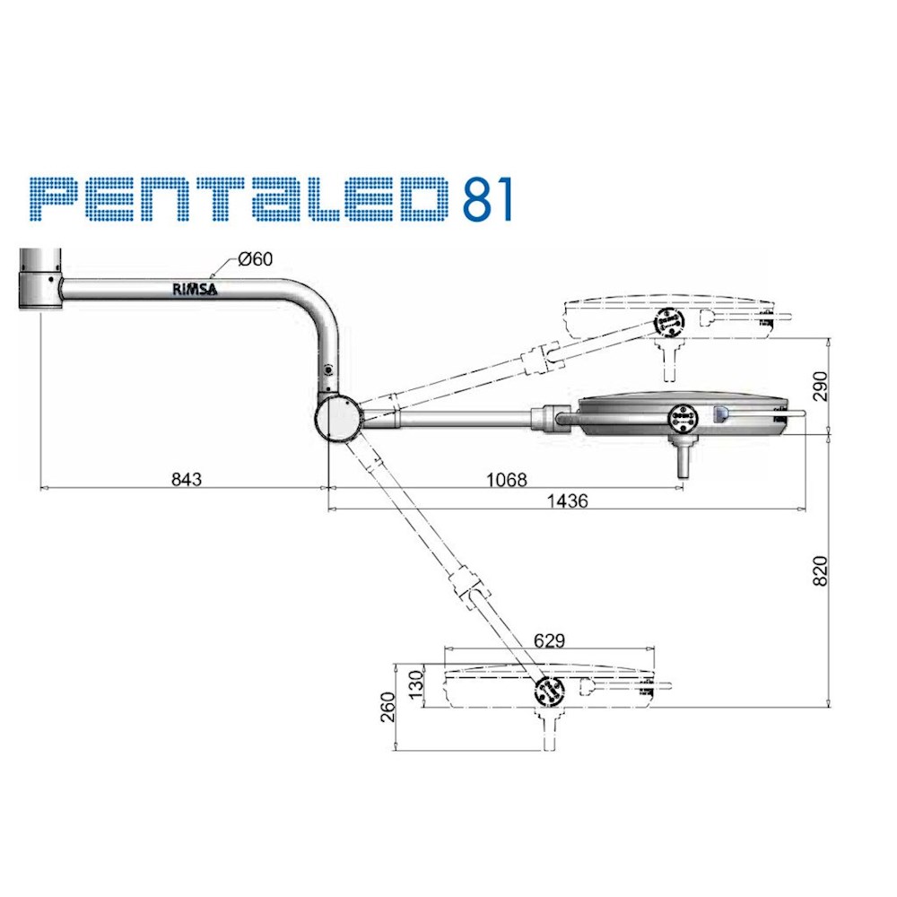 Lampy operacyjne pojedyncze RIMSA PENTALED 81