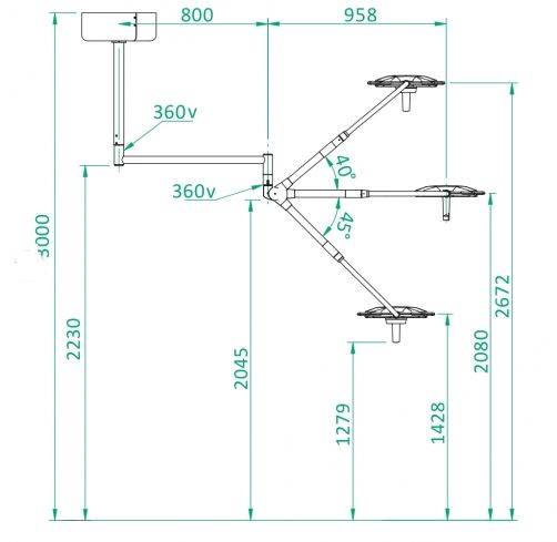 Lampy zabiegowe pojedyncze ConVida VIDA X5