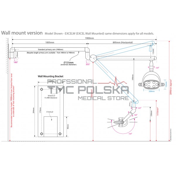 Lampy zabiegowe pojedyncze DARAY LED DARAY DIAMOND