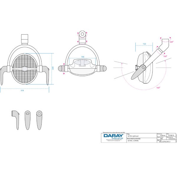 Lampy zabiegowe pojedyncze DARAY LED DARAY ULTRA