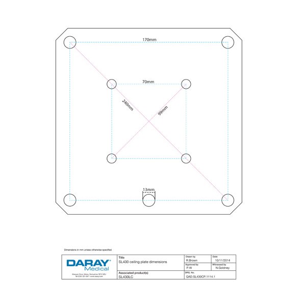 Lampy zabiegowe pojedyncze DARAY LED SL430