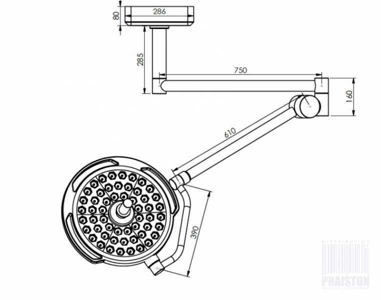 Lampy zabiegowe pojedyncze Uzumcu LED LD-5T (Sufitowa)