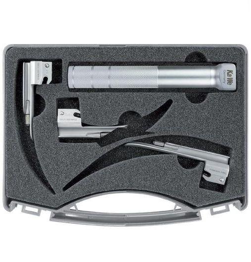 Laryngoskopy KaWe Zestaw pediatryczny Miller C i Macintosh C (1 uchwyt, 3 łyżki)