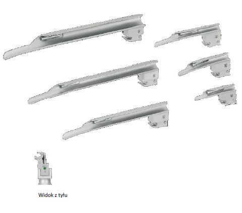 Laryngoskopy SG Manufacturers Łyżki światłowodowe typu Miller 2340