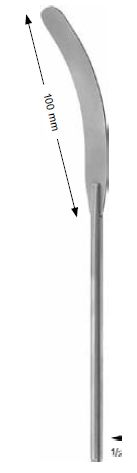 Łopatki do mózgu Lawton Medizintechnik Heifetz - zagięta