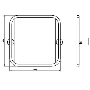 Lustra łazienkowe dla niepełnosprawnych Corrado LU INOX fi 25