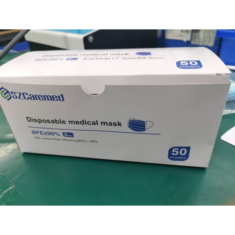 Maski chirurgiczne SZCaremed BFE99% z certyfikatem medycznym
