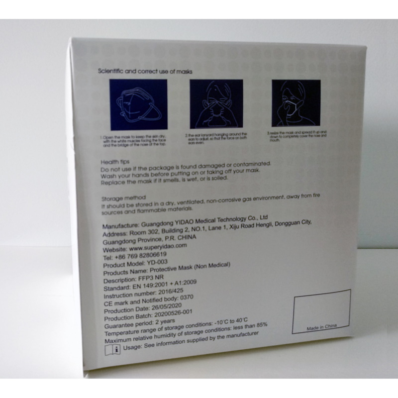 Maski ochronno-filtrujące Guangdong YiDao Medical Technology YD-003