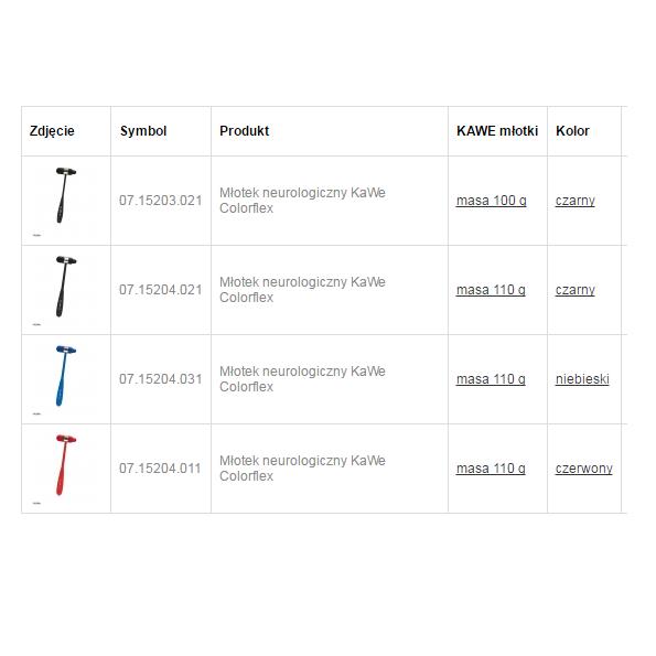 Młotki neurologiczne KaWe COLORFLEX