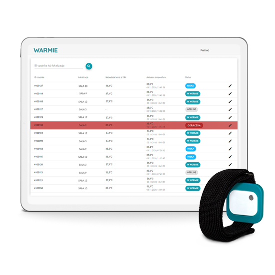 Monitory temperatury ciała pacjenta Warmie WM-1020