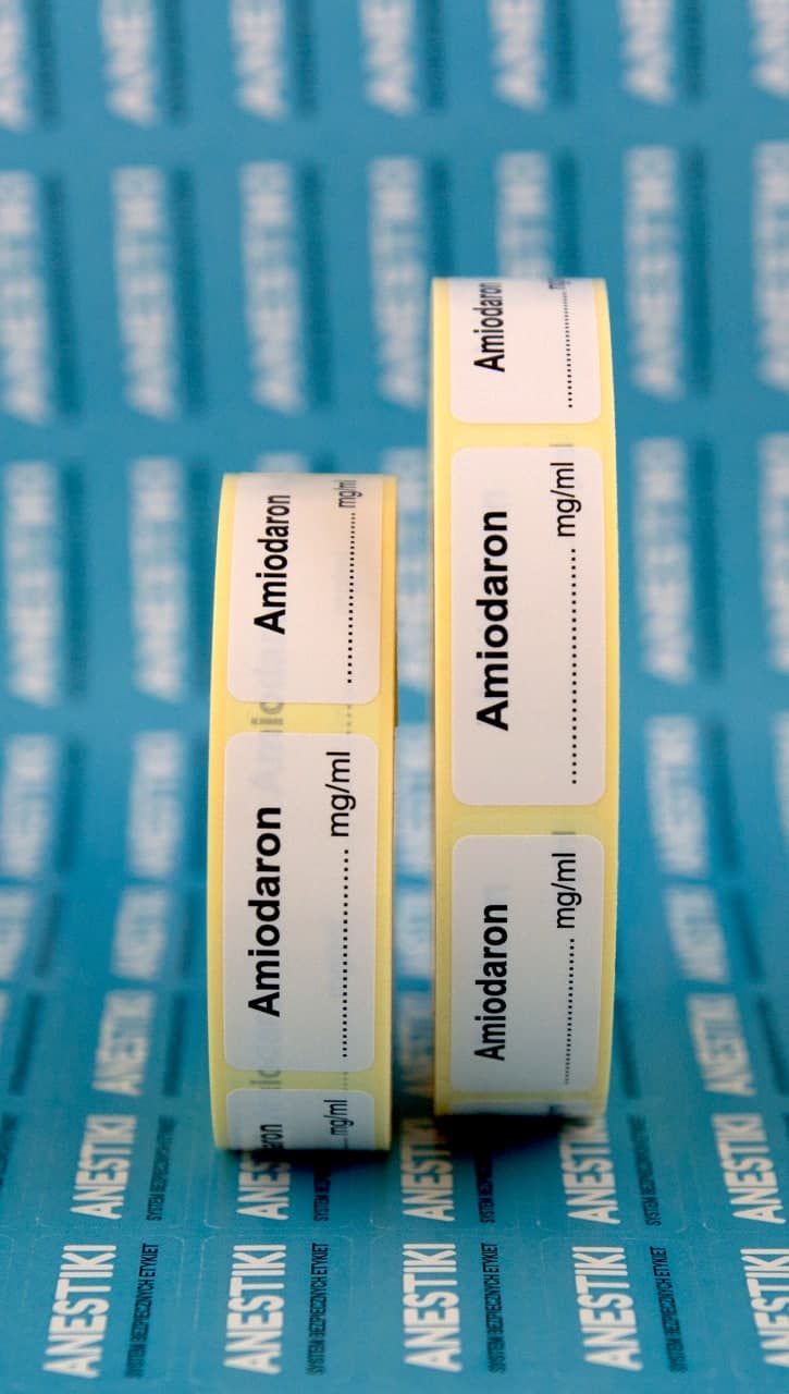 Naklejki do oznaczania strzykawek Anestiki SYSTEM BEZPIECZNYCH ETYKIET 
