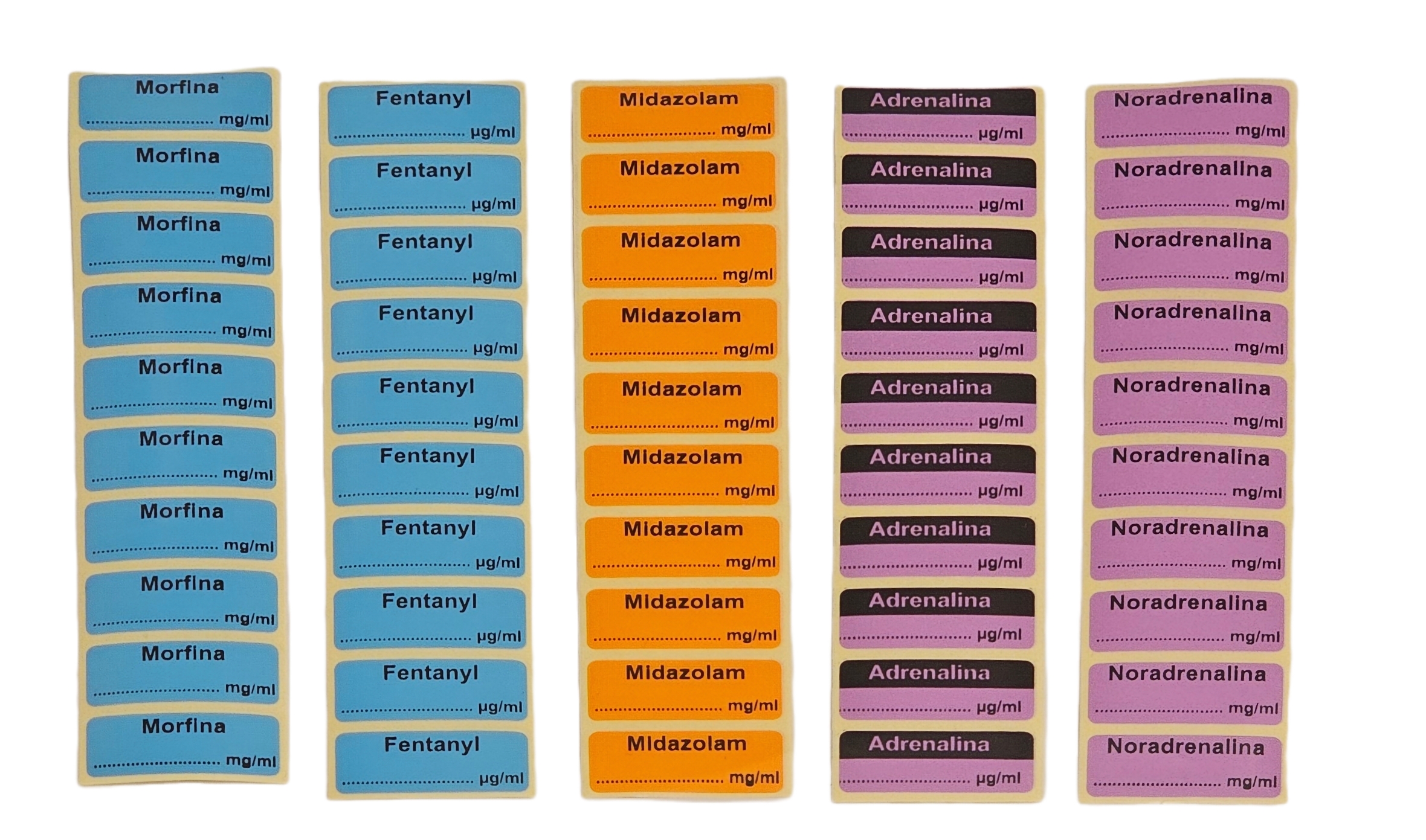 Naklejki do oznaczania strzykawek QCode Naklejki na strzykawki