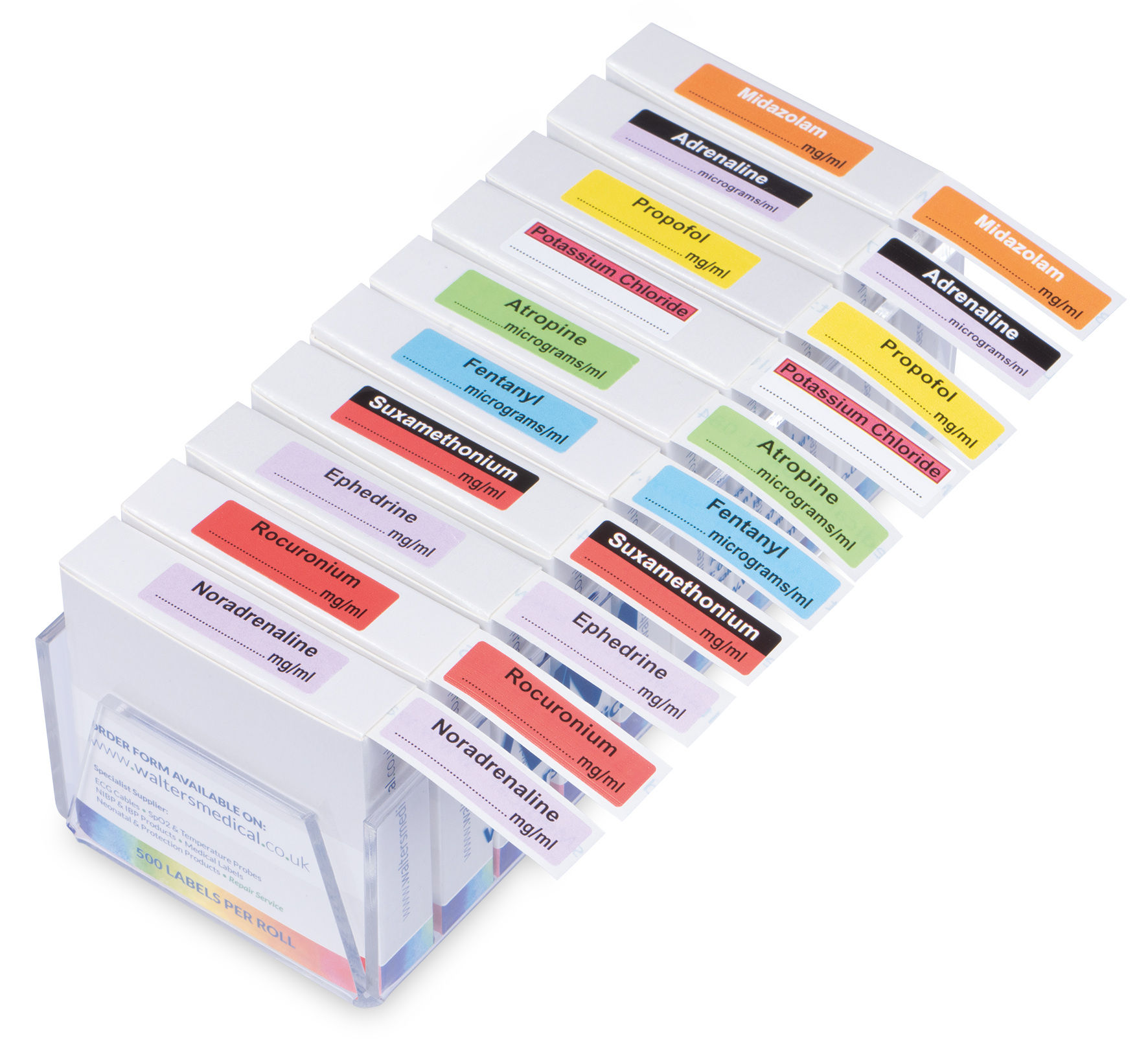 Naklejki do oznaczania strzykawek Walters Medical naklejki