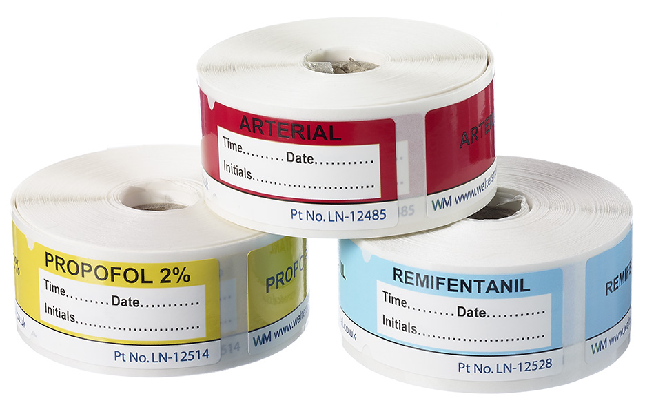 Naklejki do oznaczania strzykawek Walters Medical naklejki