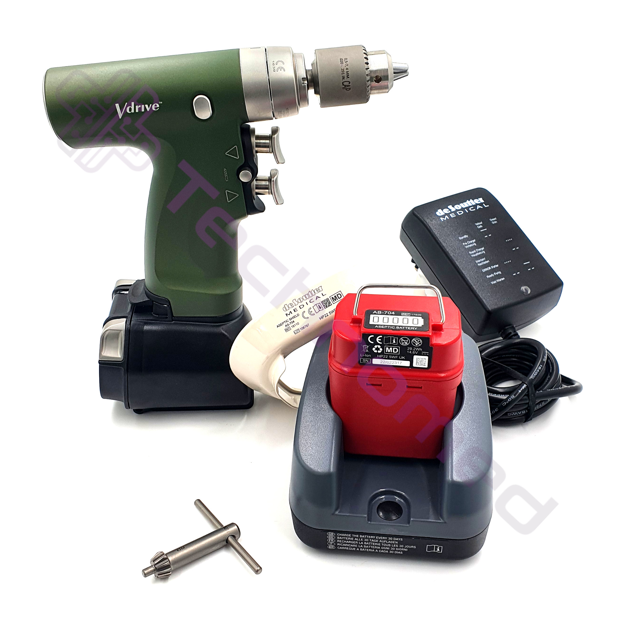 Napędy chirurgiczne - wiertarki ortopedyczne weterynaryjne DE SOUTTER V-Drive DeSoutter