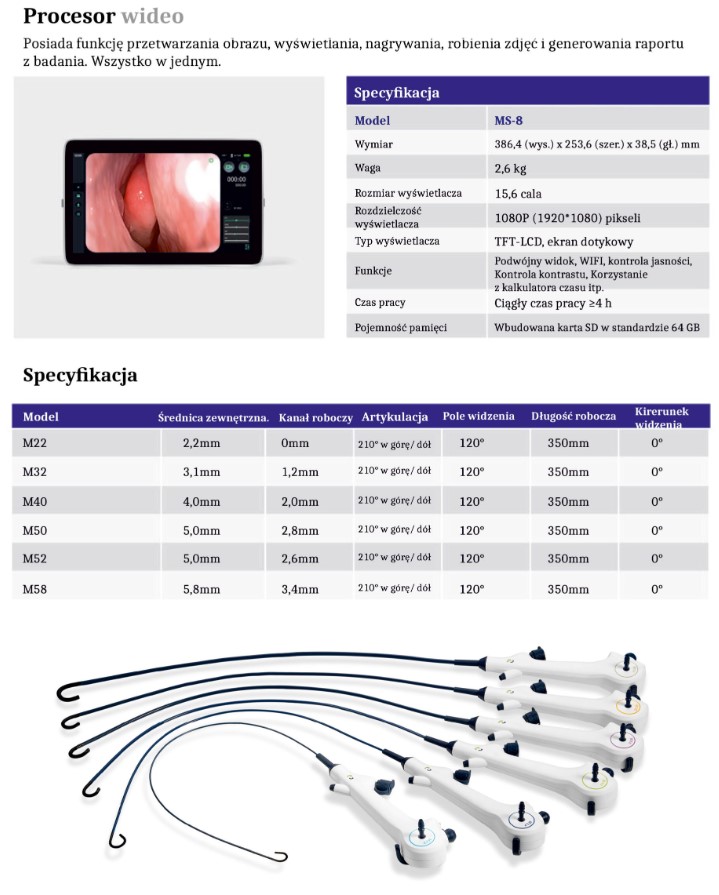 Nasofaryngoskopy Optec M22 / M32 / M40 / M50 / M52 / M58