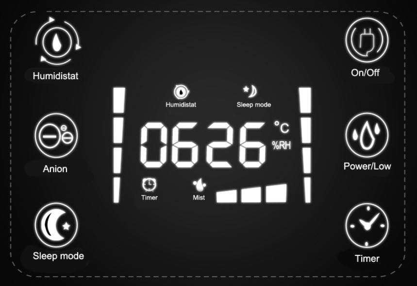 Nawilżacze ultradźwiękowe i parowe Carruzzo GL-2217