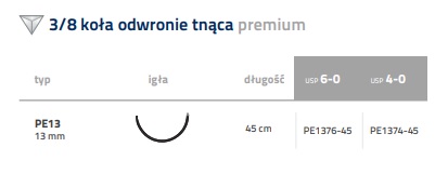 Nici chirurgiczne z igłą okrągłą Internacional Farmaceutica PDX