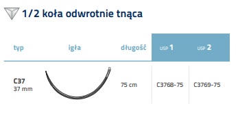 Nici chirurgiczne z igłą okrągłą Internacional Farmaceutica Polipropylen