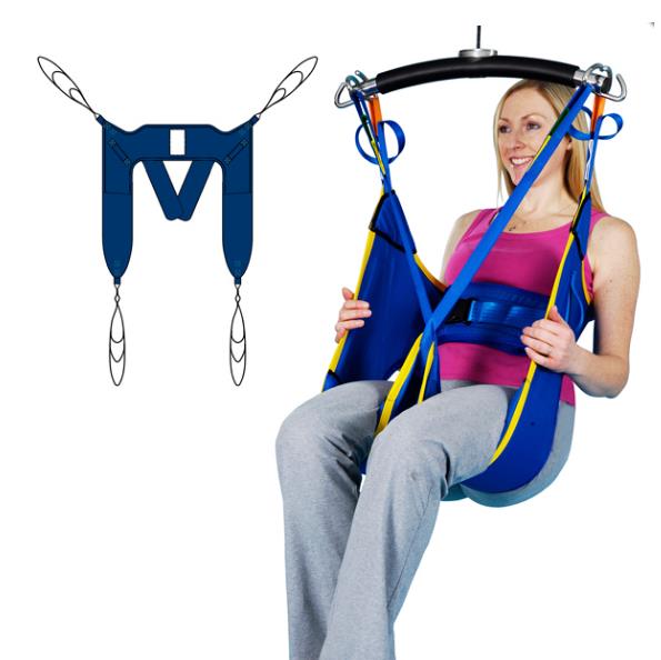 Nosidła do podnośników dla osób niepełnosprawnych Prism Medical UK Pas Podwójny Dostęp