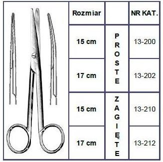 Nożyczki chirurgiczne i zabiegowe Sintraco Mayo-Stille